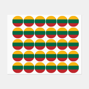 Litauenflagge Etiketten
