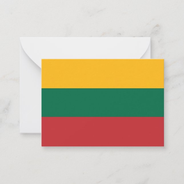 Litauenflagge Mitteilungskarte (Vorderseite)