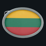 Litauenflagge Ovale Gürtelschnalle<br><div class="desc">Ein ideales Geschenk für alle,  die Patrioten ihres Landes sind!</div>