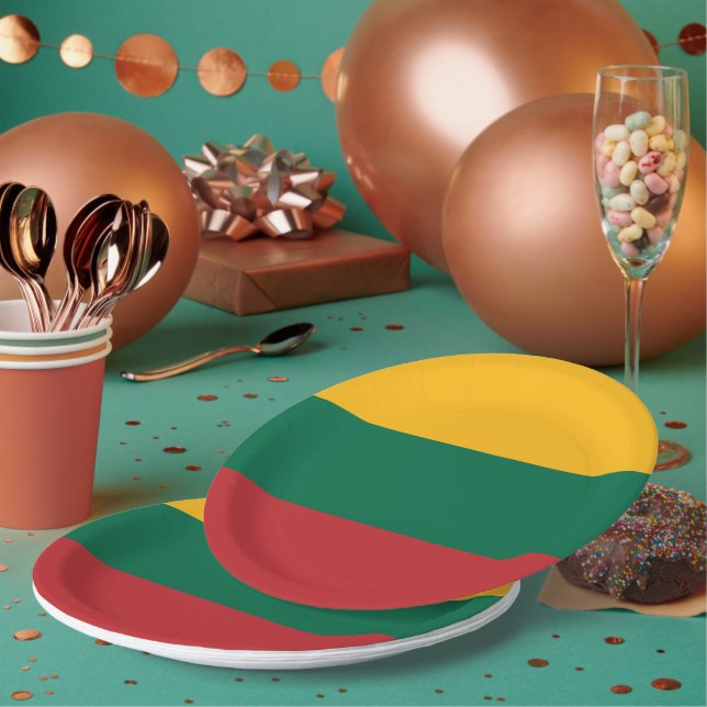 Litauenflagge Pappteller (Multi)