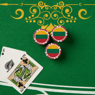 Litauenflagge Pokerchips