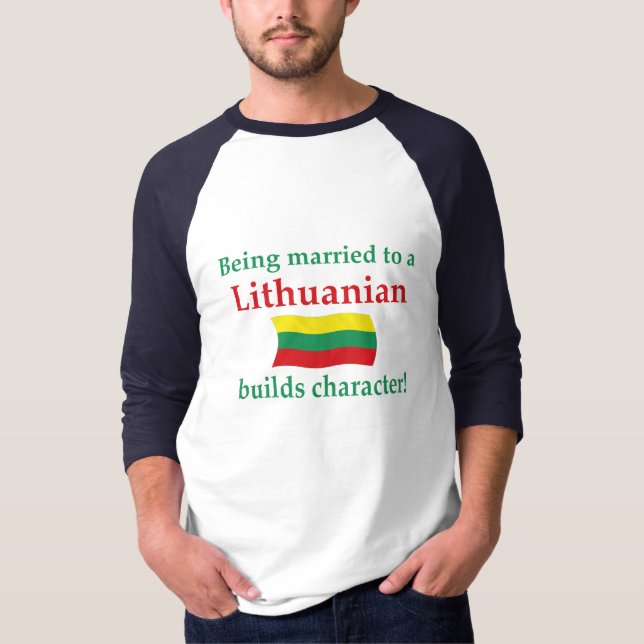 Litauer errichtet Charakter T-Shirt (Vorderseite)