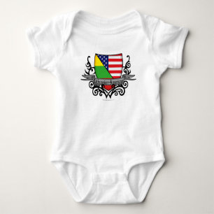 Litauisch-Amerikanische Schild-Flagge Baby Strampler