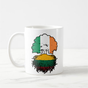 Litauisch Irish Ireland Tree Roots Flag Kaffeetasse
