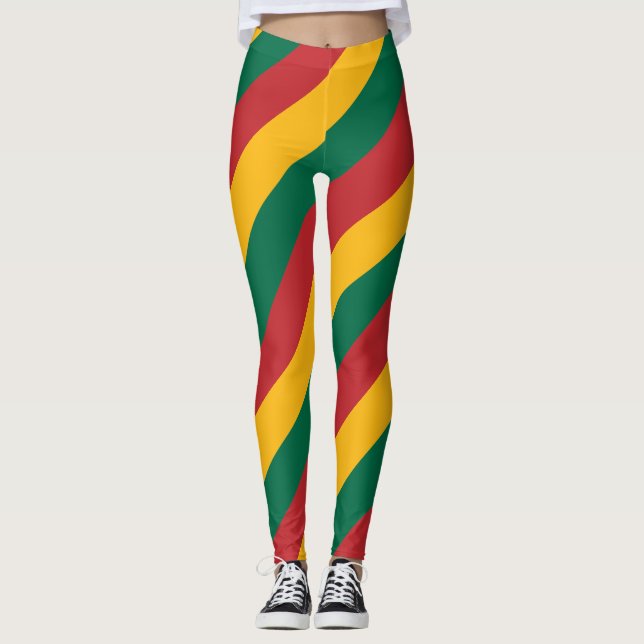 Litauische Farben für nationale Flaggen diagonal g Leggings (Vorderseite)
