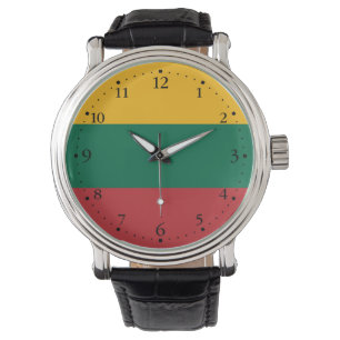 litauische Flagge Armbanduhr