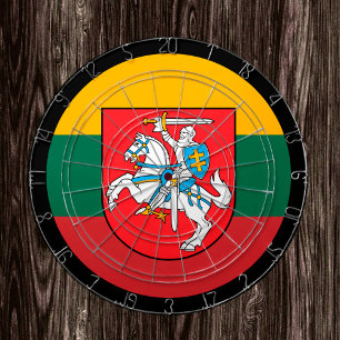 Litauische Flagge Dartboard & Litauen / Spielbrett Dartscheibe