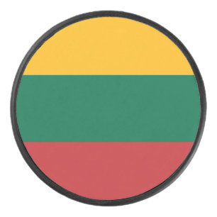 Litauische Flagge Eishockey Puck