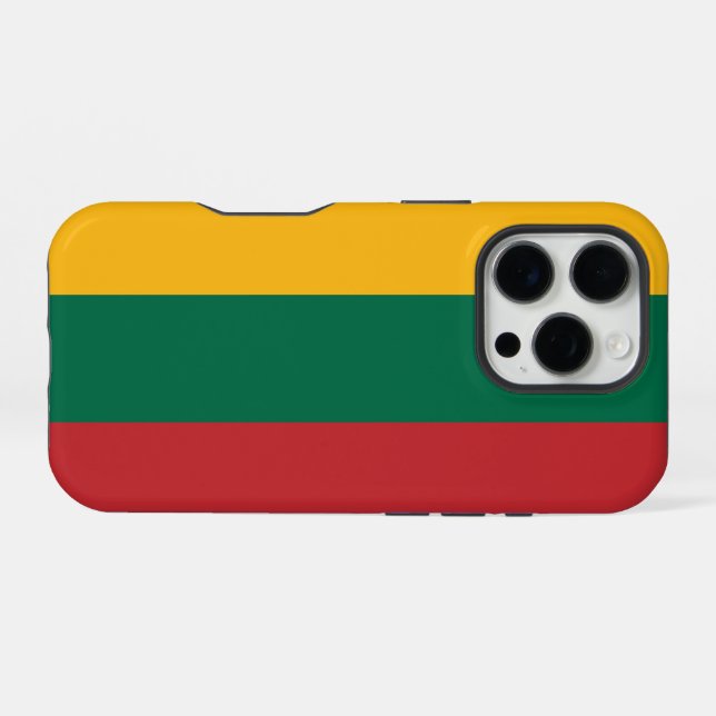 Litauische Flagge iPhone Hülle (Rückseite (Horizontal))