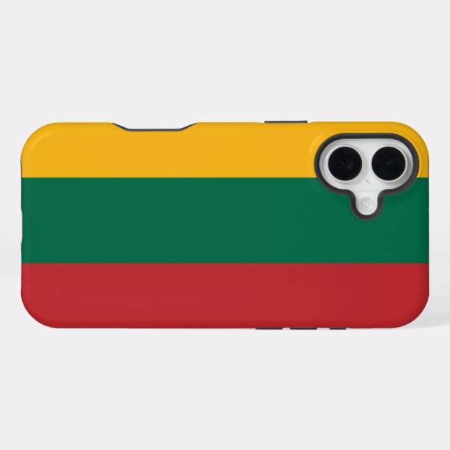 Litauische Flagge iPhone Hülle (Rückseite (Horizontal))