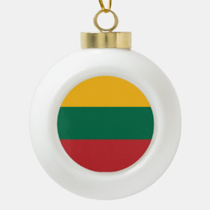 Litauische Flagge Keramik Kugel-Ornament
