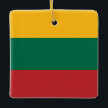 litauische Flagge Keramikornament<br><div class="desc">Anpassbare World Flag Produkte - Bitte fühlen Sie sich frei,  Ihren eigenen Text hinzuzufügen.</div>