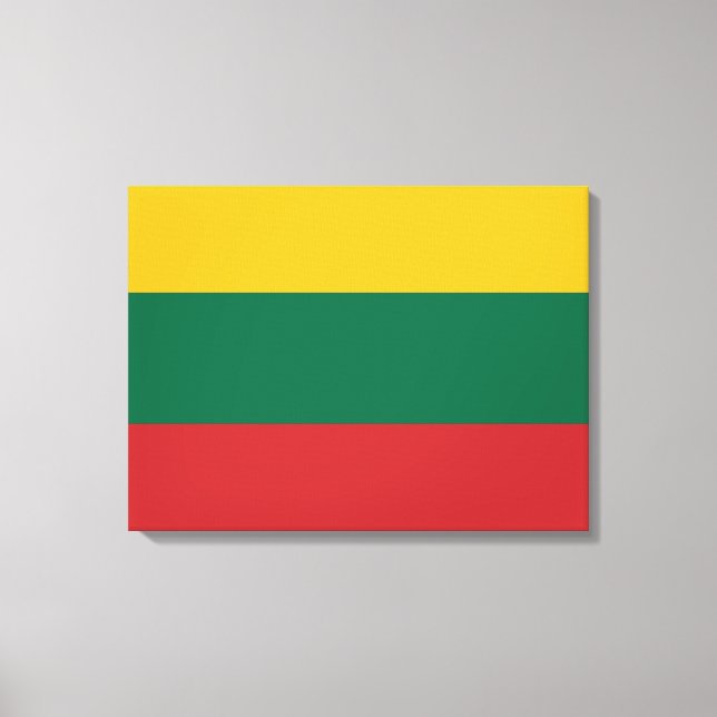 litauische Flagge Leinwanddruck (Vorderseite)