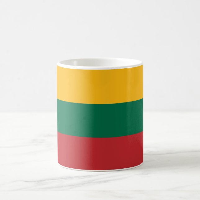 (Litauische) Flagge Litauens Kaffeetasse (Mittel)