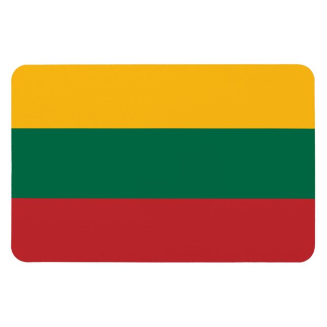 litauische Flagge Magnet (Horizontal)