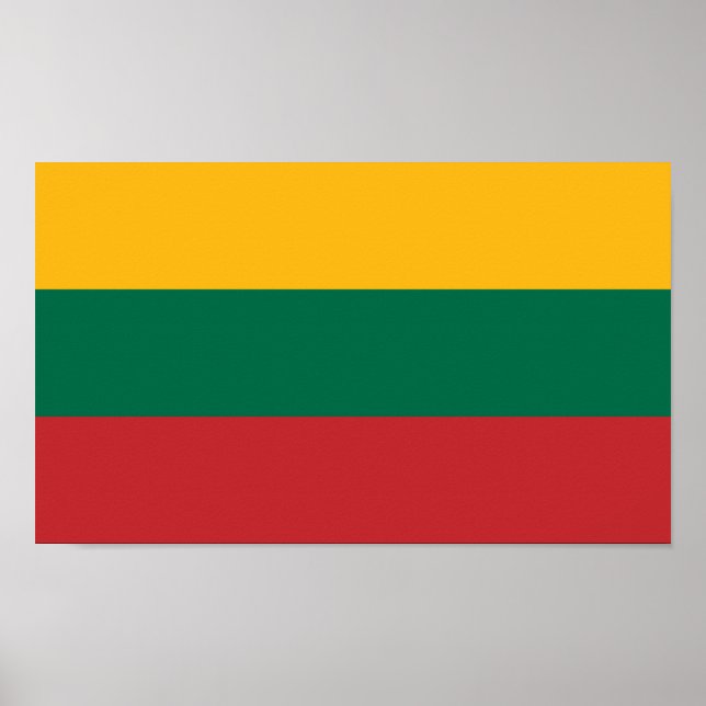 litauische Flagge Poster (Vorne)