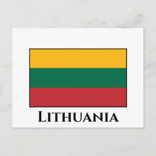 Litauische Flagge Postkarte