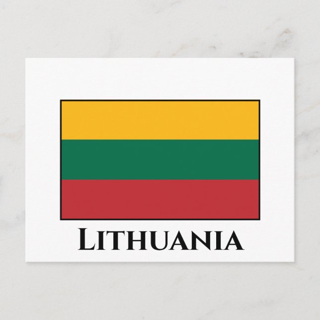 litauische Flagge Postkarte (Vorderseite)
