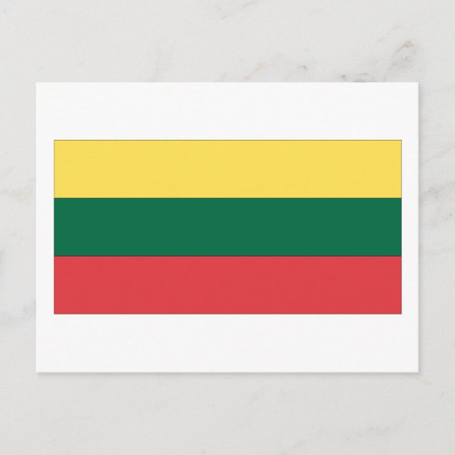 litauische Flagge Postkarte (Vorderseite)