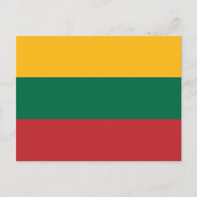 litauische Flagge Postkarte (Vorderseite)