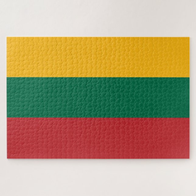 litauische Flagge Puzzle (Horizontal)