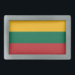 litauische Flagge Rechteckige Gürtelschnalle<br><div class="desc">Patriotische Flagge Litauens.</div>