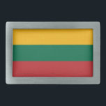 litauische Flagge Rechteckige Gürtelschnalle<br><div class="desc">Patriotische Flagge Litauens.</div>