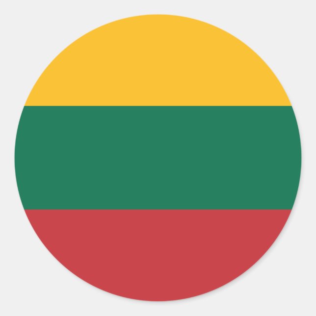litauische Flagge Runder Aufkleber (Vorderseite)