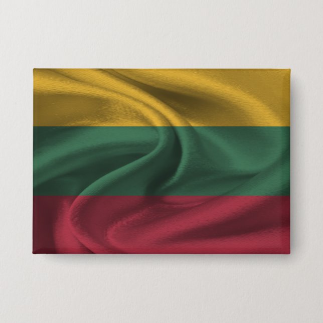 Litauische Flagge Schaltfläche Button (Vorderseite)