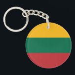 litauische Flagge Schlüsselanhänger<br><div class="desc">Patriotische Flagge Litauens.</div>