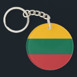 litauische Flagge Schlüsselanhänger<br><div class="desc">Patriotische Flagge Litauens.</div>