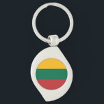 litauische Flagge Schlüsselanhänger<br><div class="desc">Patriotische Flagge Litauens.</div>