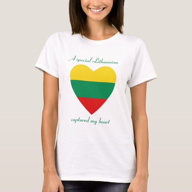 Litauische Flagge Schweden T - Shirt (Vorderseite)