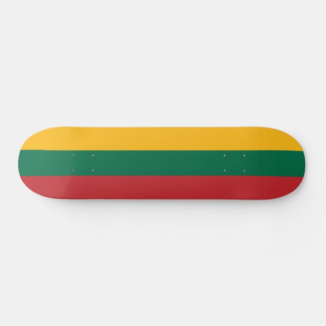 litauische Flagge Skateboard (Horizontal)