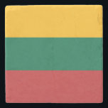 litauische Flagge Steinuntersetzer<br><div class="desc">Patriotische Flagge Litauens.</div>