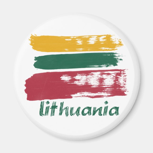 litauische Flaggen Magnet (Vorne)