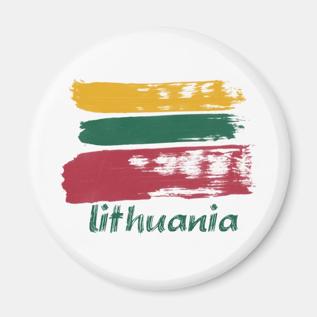 litauische Flaggen Magnet (Vorne)
