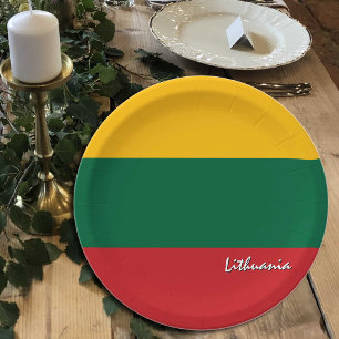 Litauische Flaggen-Teller, Party, Sport, Litauen Pappteller