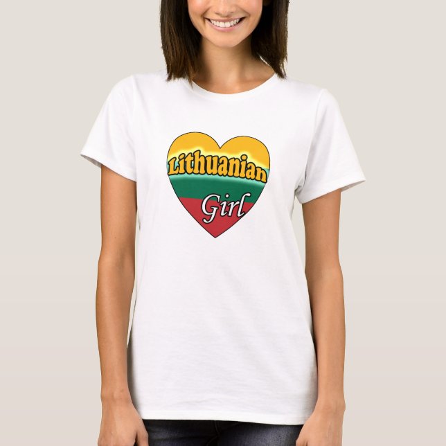 Litauische Girl T-Shirt (Vorderseite)