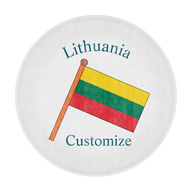 Litauische Landesflagge Thunder_Cove Schneidebrett (Vorderseite)