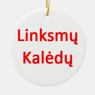 litauische Linksmy Kaledy Keramik Ornament