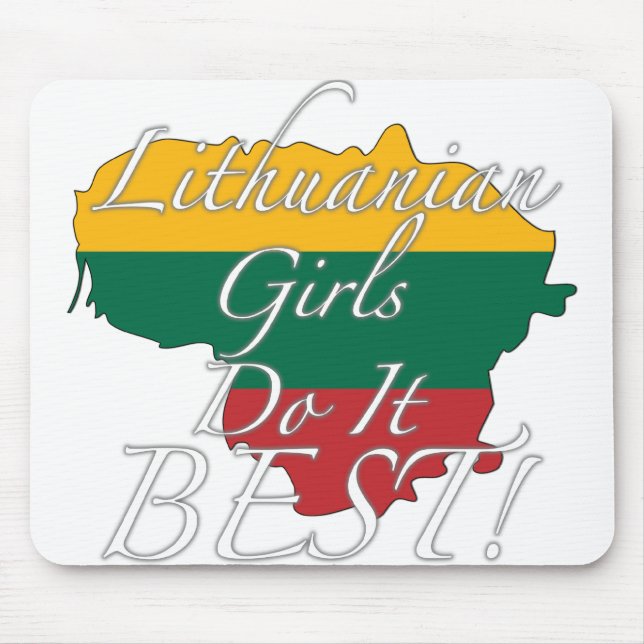 Litauische Mädchen tun es Bestes! Mousepad (Vorne)