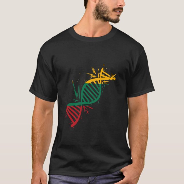 Litauische Roots DNA Molecule Litauischer Pride Li T-Shirt (Vorderseite)