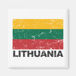 Litauische Vintage-Flagge Magnet