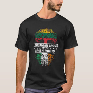 Litauischer Anbau mit irischer Roots-irischer Flag T-Shirt