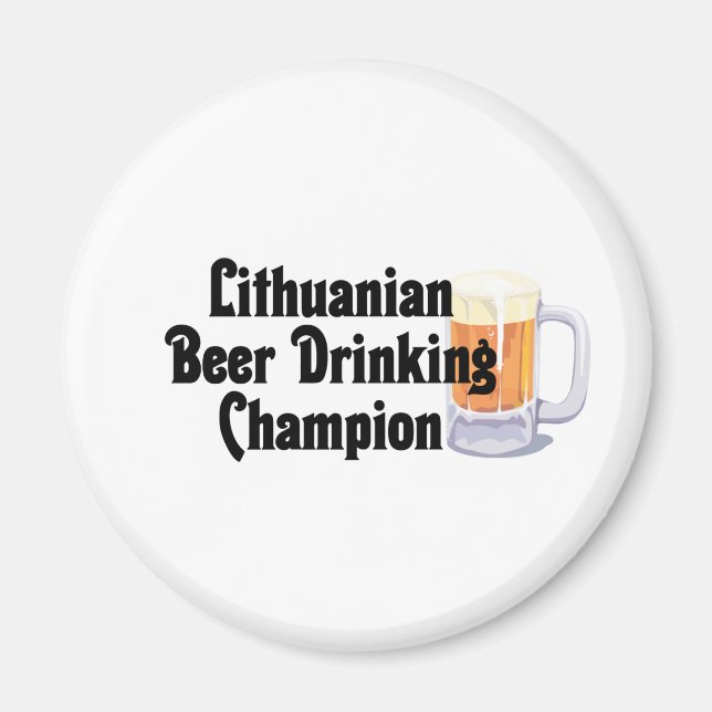 Litauischer Bier Drinking Champion Magnet (Vorne)