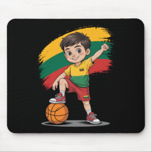 Litauischer Dabbing Skelett Junge Litauen Skelett Mousepad