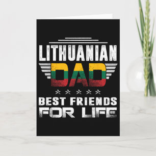 Litauischer Vater beste Freunde fürs Leben lustig Karte