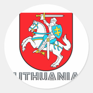 Litauisches Emblem Runder Aufkleber