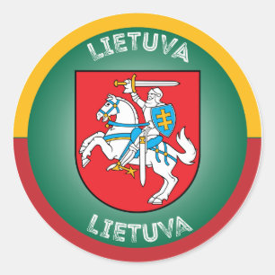 Litauisches Erbe-Emblem Runder Aufkleber